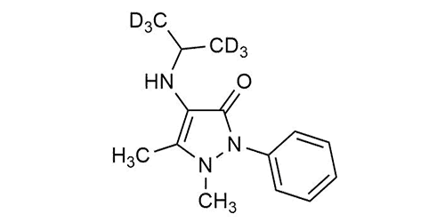 Molecular structure of IPAA-D6 Ramifenazon-D6 reference standard for LC-MS/MS and GC-MS analysis