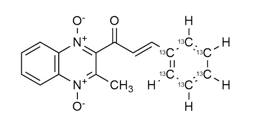 Quinoceton-13C6 molecular structure reference standard for LC-MS/MS and GC-MS