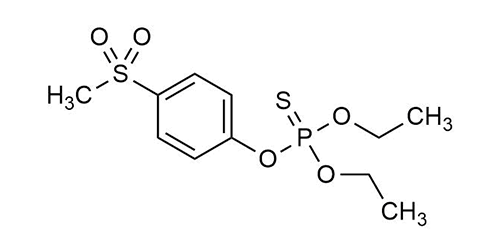 Fensulfothion sulfone reference standard molecular structure for LC-MS/MS and GC-MS analysis