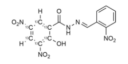 2-NP-DNSAH-13C6  reference materials - analytical standards - nitrofuran metabolites - WITEGA Laboratorien Berlin-Adlershof GmbH 2-NP-DNSAH-13C6 reference materials - analytical standards - nitrofuran metabolites - WITEGA Laboratorien Berlin-Adlershof GmbH