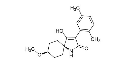 Spirotetramat cis enol reference standard molecular structure (CAS 203312-38-3)