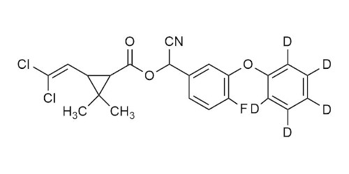 Cyfluthrin-D<sub>5</sub> (phenoxy D<sub>5</sub>) <br>(mix of stereoisomers)