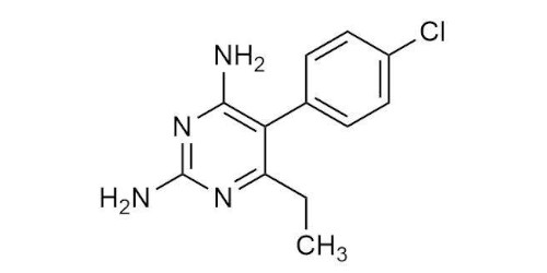 Pyrimethamine reference standard molecular structure (CAS 58-14-0) for LC-MS/MS and GC-MS