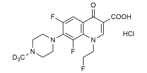 Fleroxacin-D3 hydrochloride molecular structure reference standard for LC-MS/MS and GC-MS