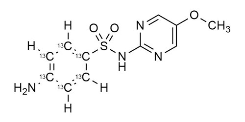 Sulfameter-<SUP>13</SUP>C<SUB>6</SUB> <br>Sulfametoxydiazine-<SUP>13</SUP>C<SUB>6</SUB>