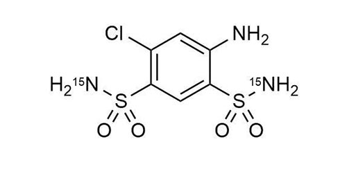 4-Amino-6-chloro-1,3-benzenedisulfonamide-<sup>15</sup>N<sub>2</sub>
