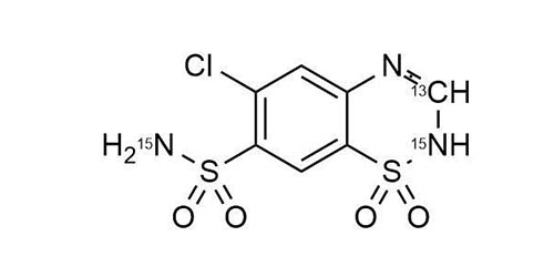 Chlorothiazide-<sup>13</sup>C,<sup>15</sup>N<sub>2</sub>