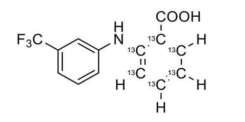Flufenamic acid-13C6 reference standard molecular structure (CAS 1325559-30-5)