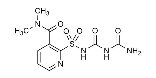 Molecular structure of Nicosulfuron UCSN reference standard (CAS 2307776-31-2)