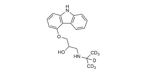 Carazolol-D7 molecular structure reference standard for LC-MS/MS and GC-MS analysis