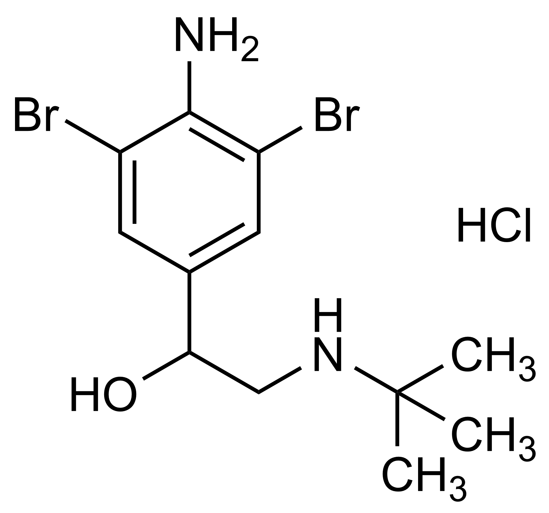 Brombuterol hydrochloride Reference Standard Molecular Structure Brombuterol hydrochloride reference standard for LC-MS/MS and GC-MS quantification