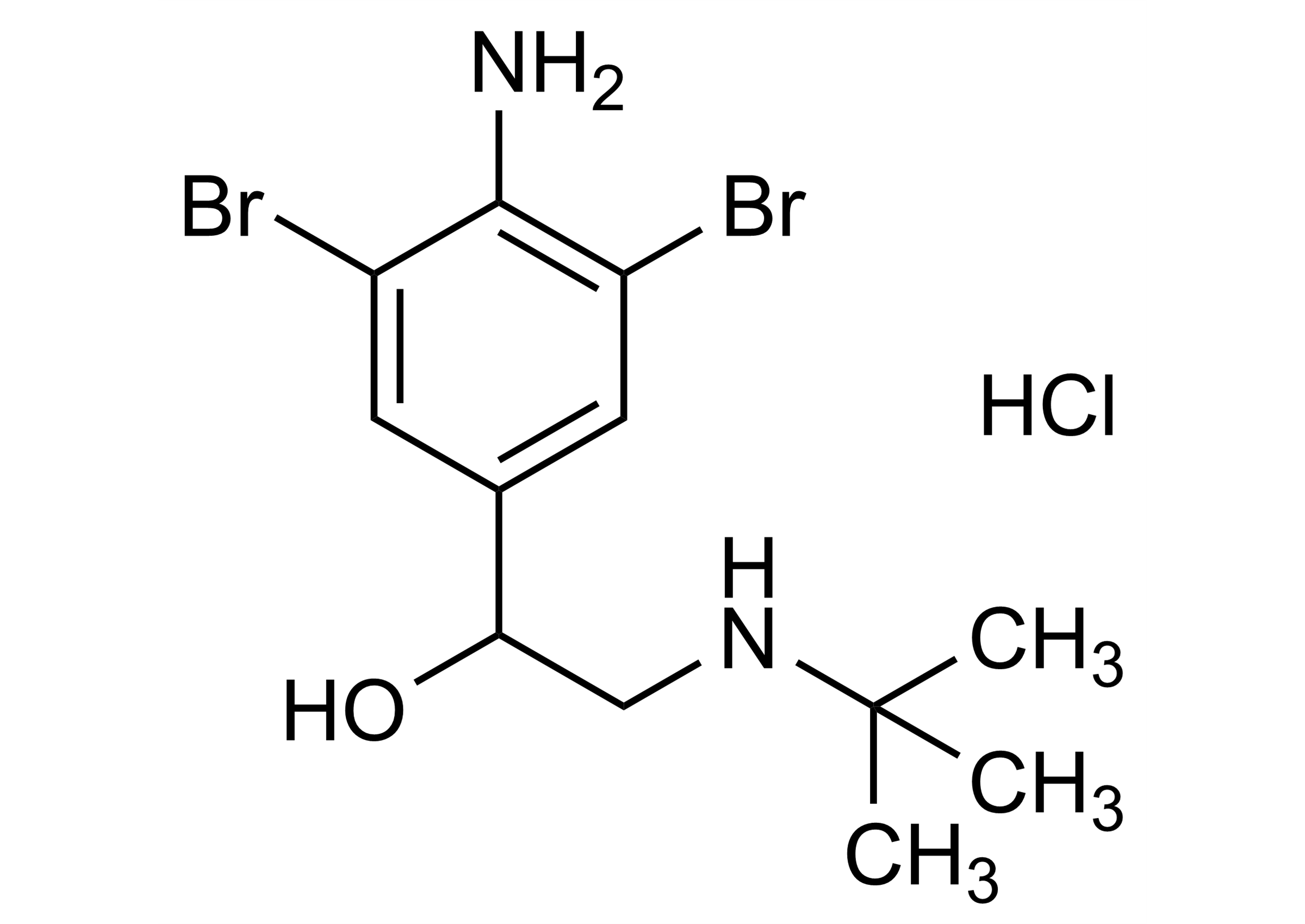 Brombuterol hydrochloride Reference Standard Molecular Structure Brombuterol hydrochloride reference standard for LC-MS/MS and GC-MS quantification