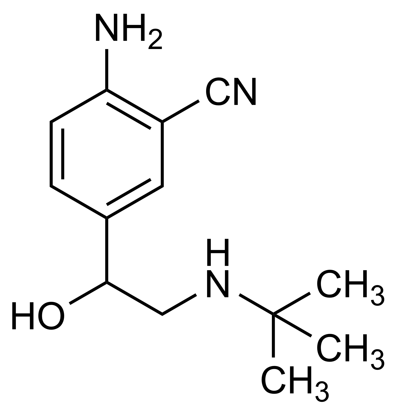Cimbuterol Reference Standard Molecular Structure Cimbuterol molecular structure reference standard for LC-MS/MS and GC-MS quantification