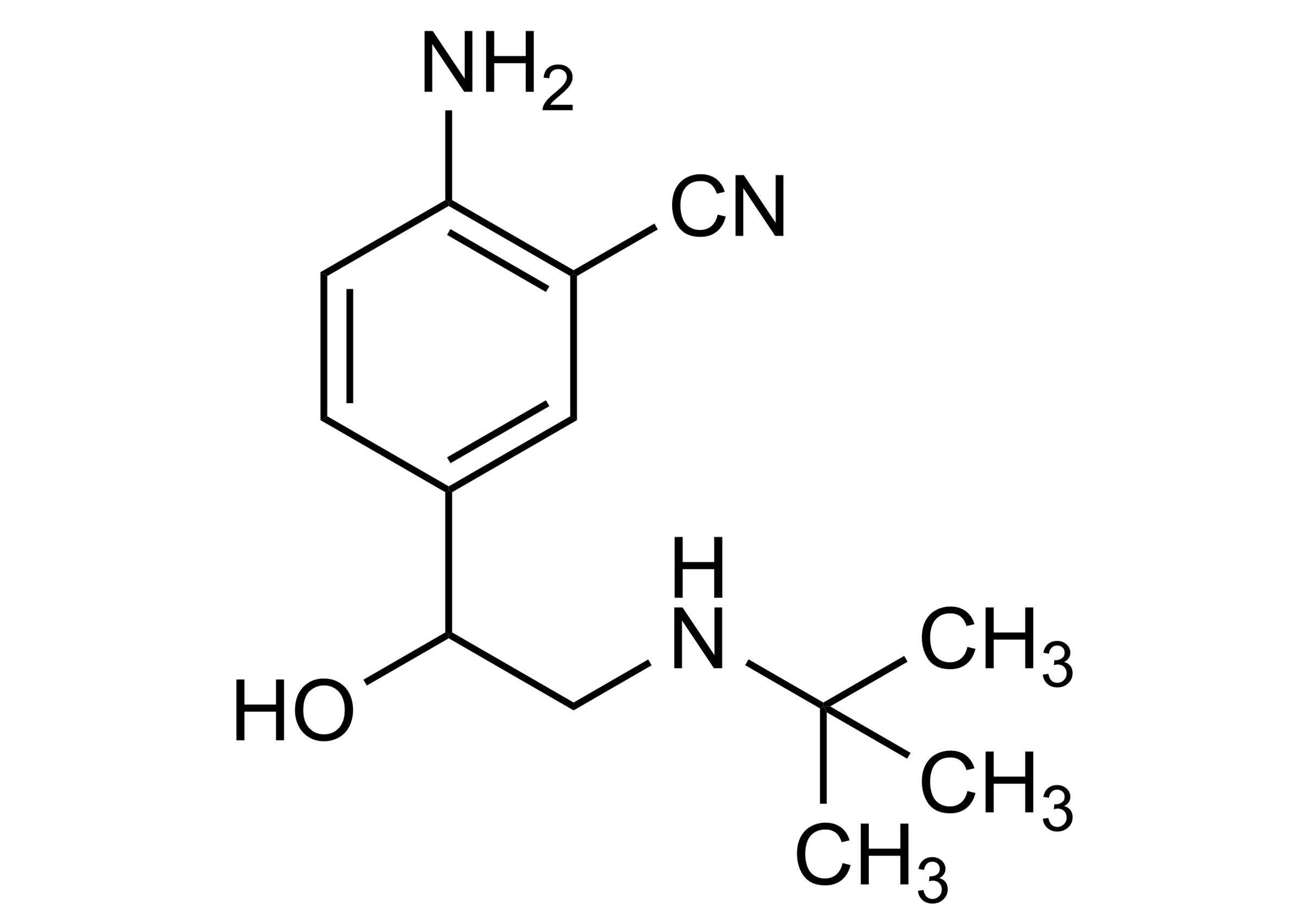 Cimbuterol Reference Standard Molecular Structure Cimbuterol molecular structure reference standard for LC-MS/MS and GC-MS quantification