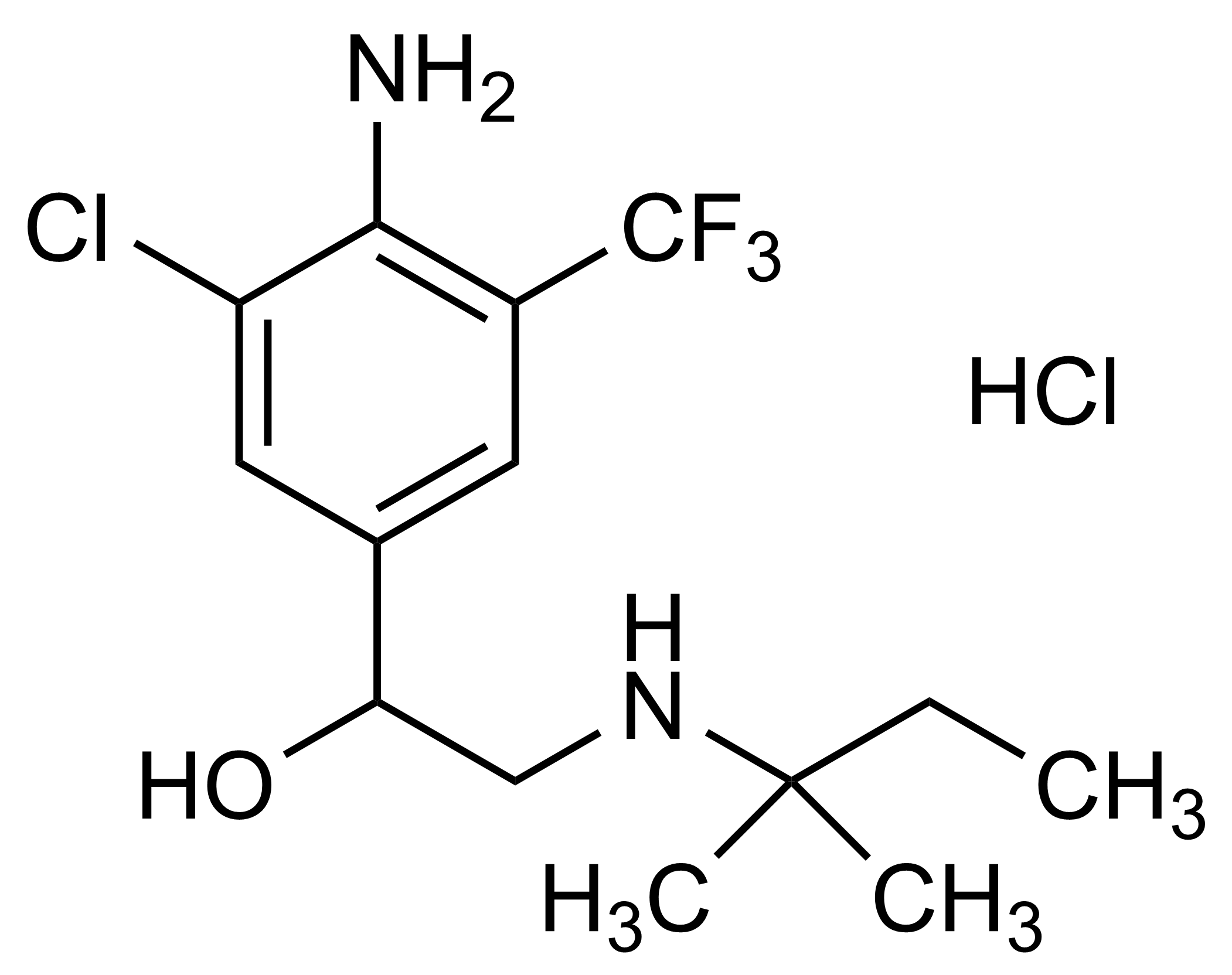 Mapenterol hydrochloride reference standard CAS 54238-51-6 molecular structure for LC-MS/MS and GC-MS