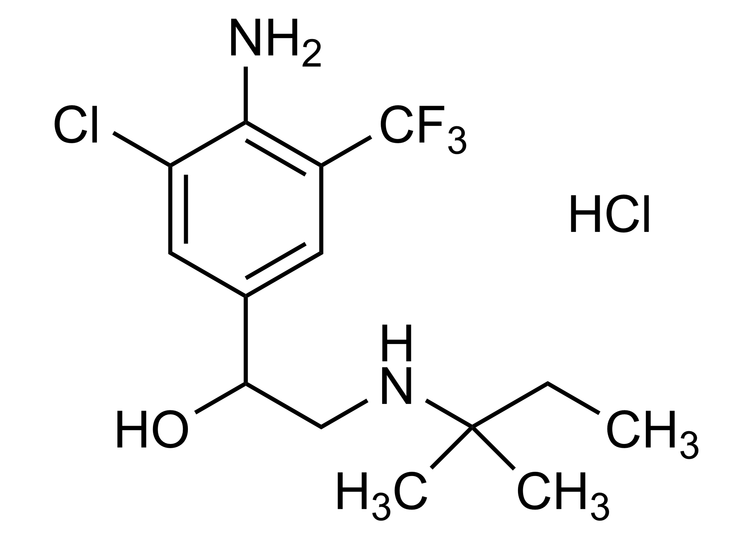 Mapenterol hydrochloride Reference Standard Molecular Structure Mapenterol hydrochloride reference standard CAS 54238-51-6 molecular structure for LC-MS/MS and GC-MS