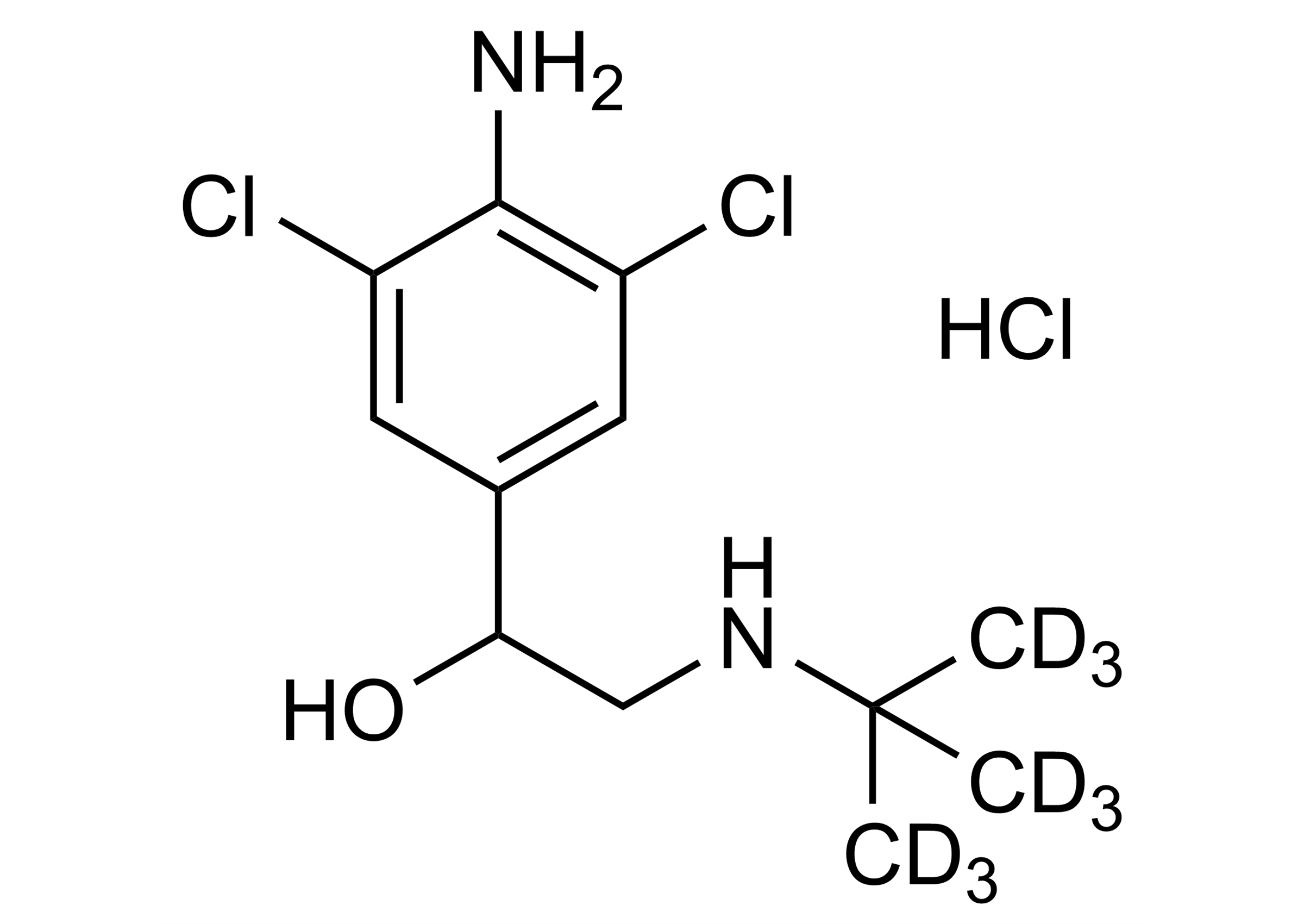 Clenbuterol D9 hydrochloride molecular structure reference standard image