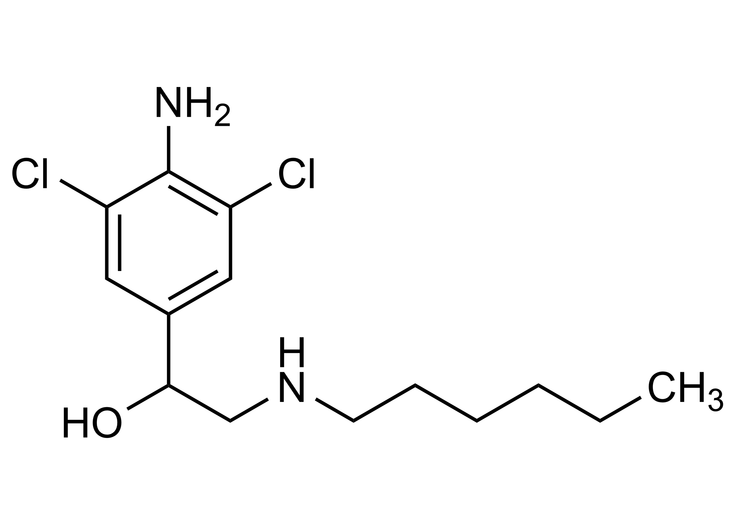 Clenhexerol Reference Standard - Molecular Structure for Analytical Calibration Clenhexerol molecular structure reference standard for LC-MS/MS and GC-MS analysis