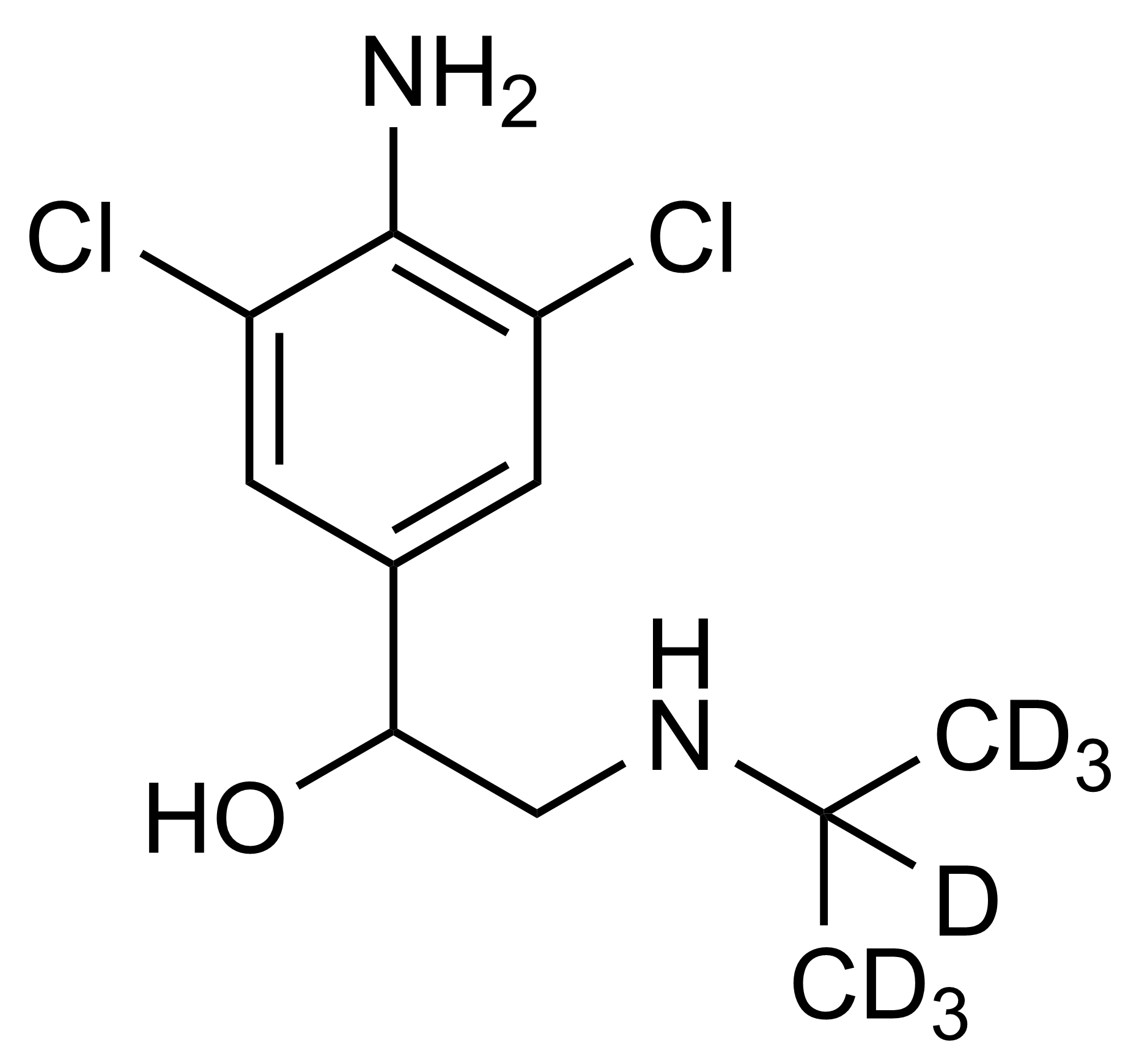 Clenproperol D7 reference standard molecular structure for LC-MS/MS and GC-MS analysis