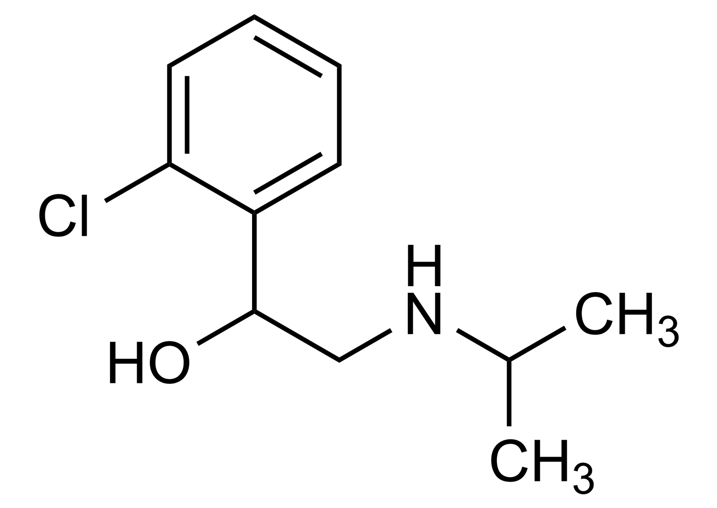 Clorprenaline Reference Standard Structure Clorprenaline reference standard molecular structure (CAS 3811-25-4)