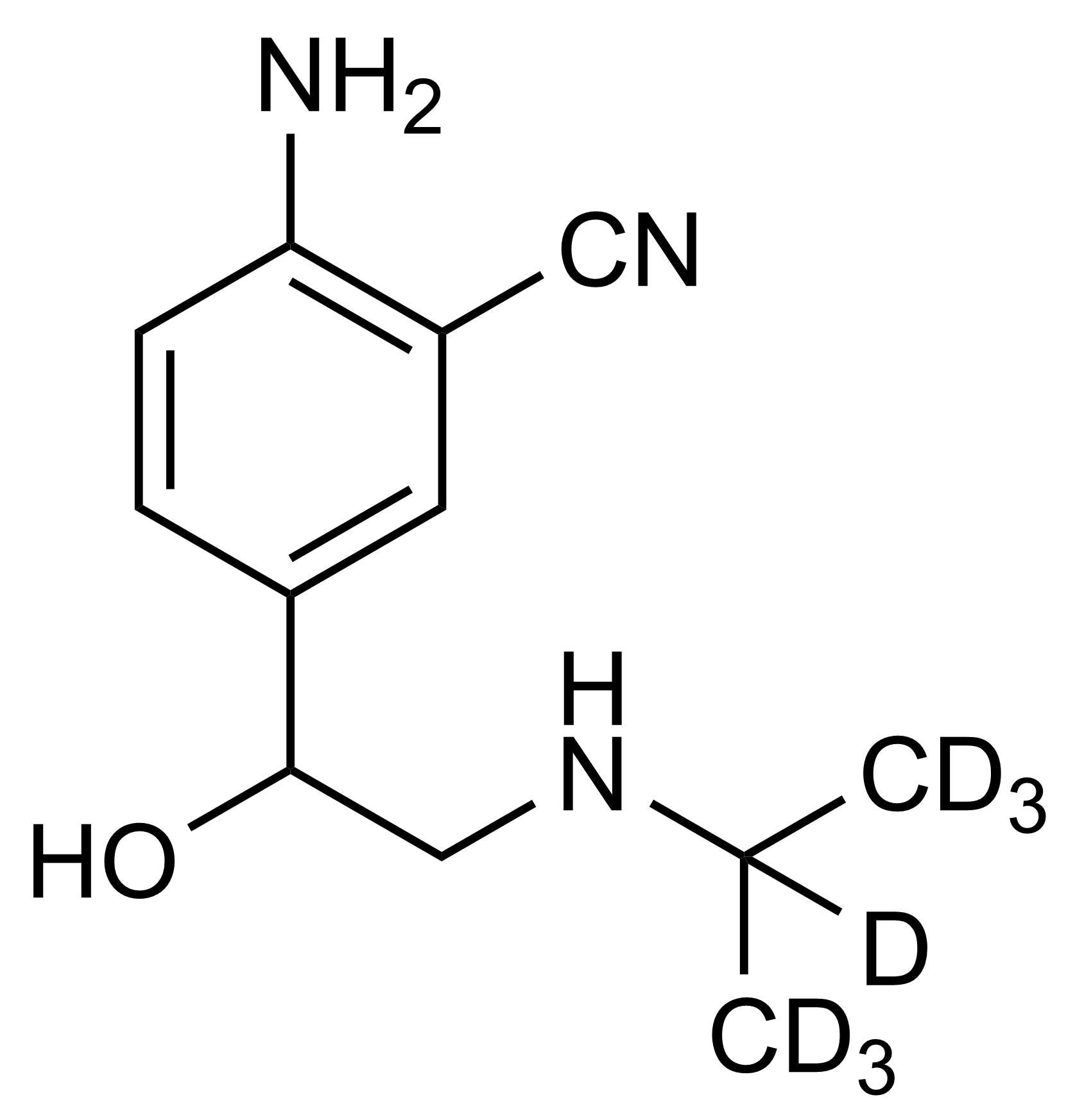 Cimaterol D7 reference standard molecular structure for LC-MS/MS and GC-MS quantification