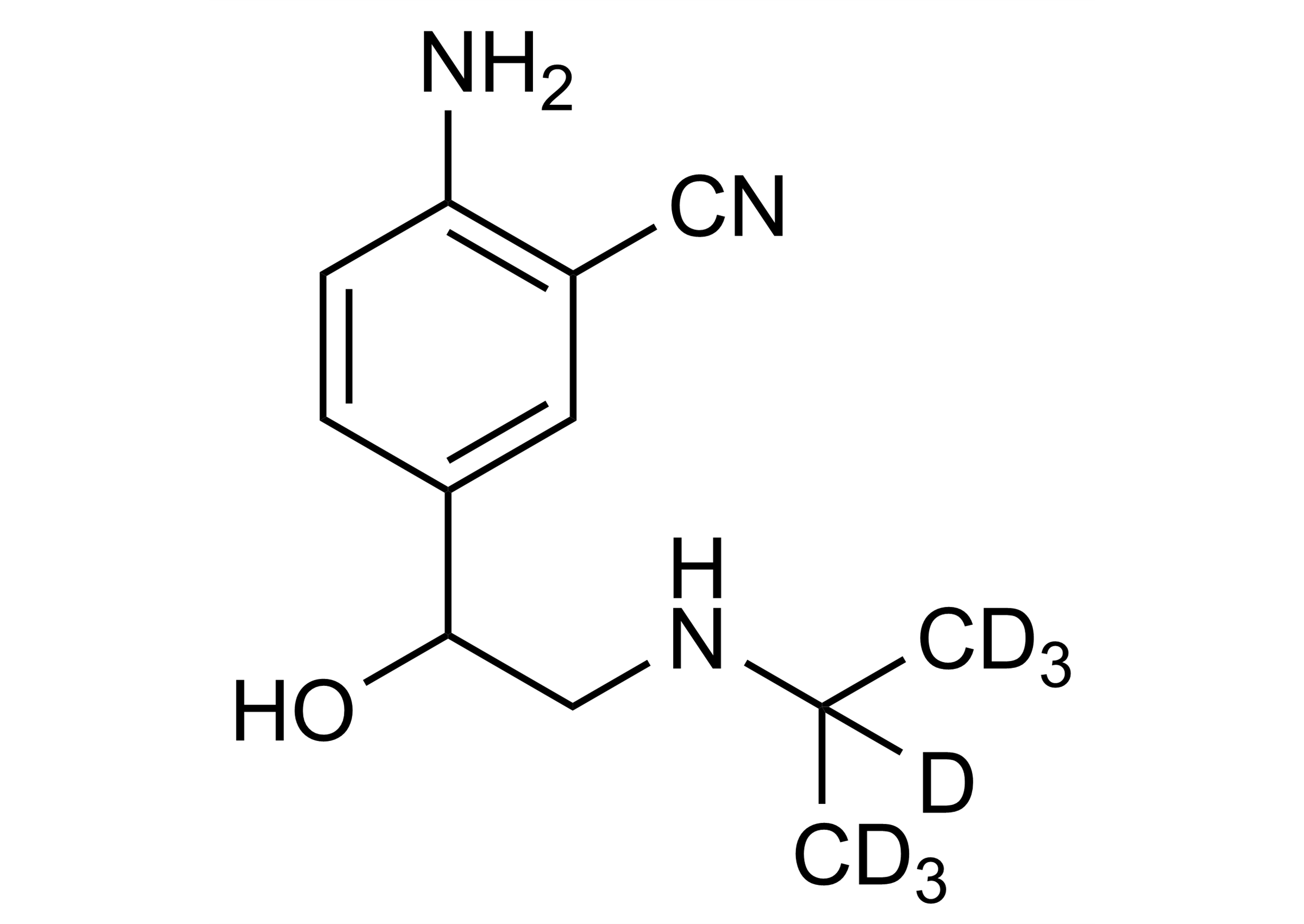Cimaterol D7 reference standard molecular structure for LC-MS/MS and GC-MS quantification