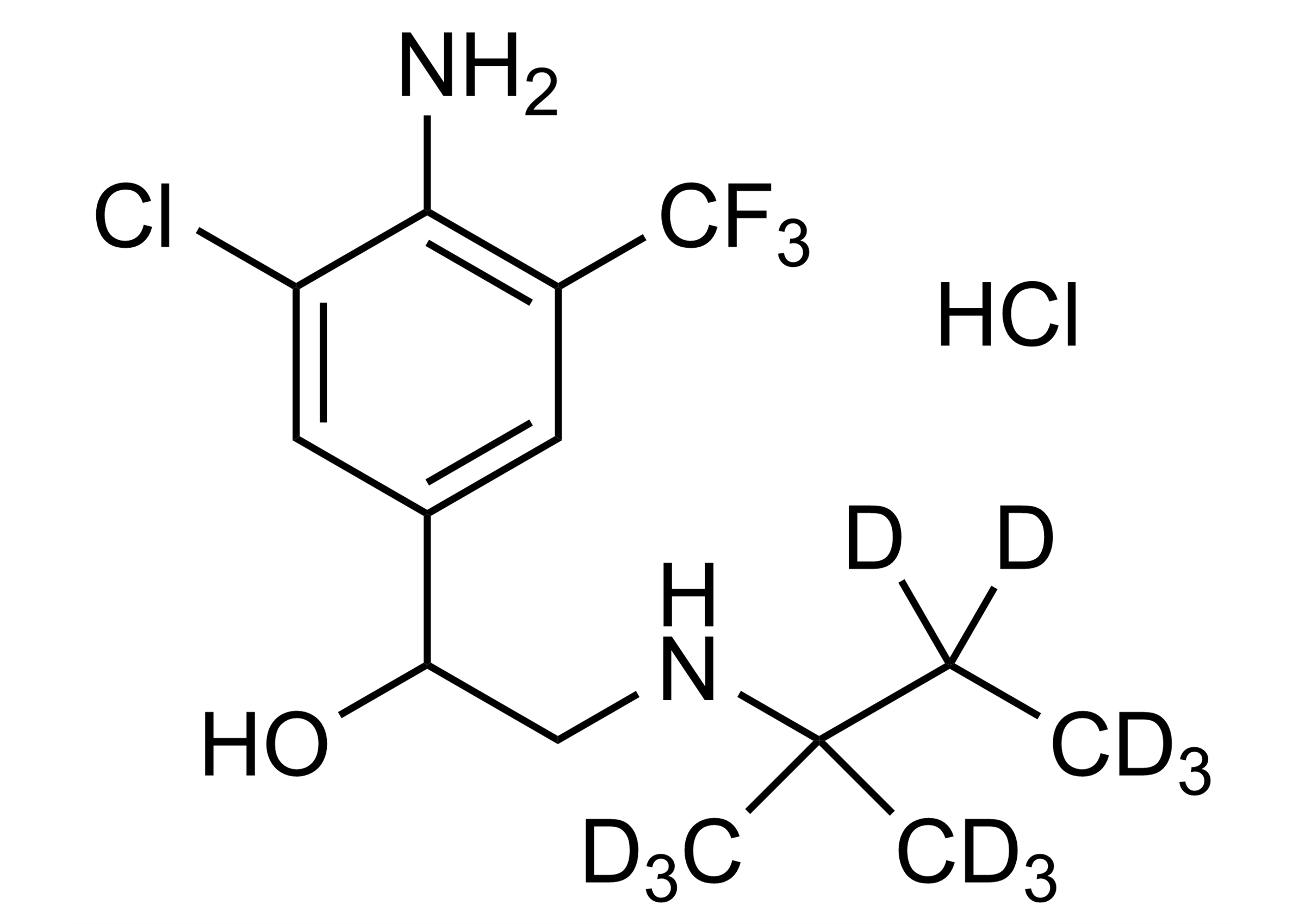Mapenterol D11 hydrochloride reference standard molecular structure for LC-MS/MS and GC-MS quantification