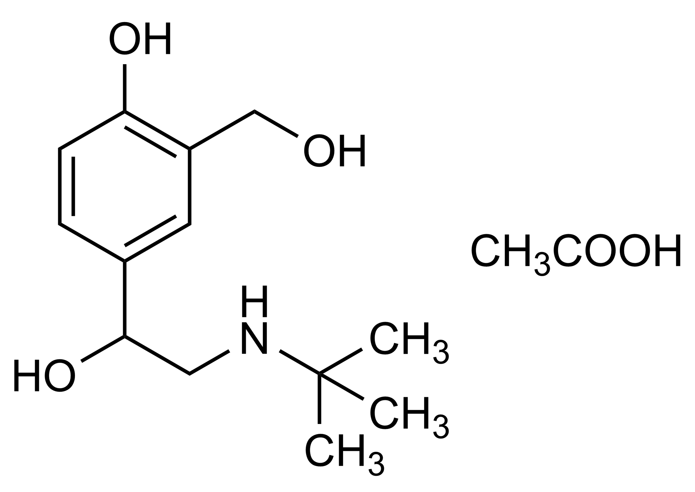 Salbutamol acetate Albuterol acetate Reference Standard Structure Molecular structure of Salbutamol acetate Albuterol acetate reference standard for LC-MS/MS and GC-MS