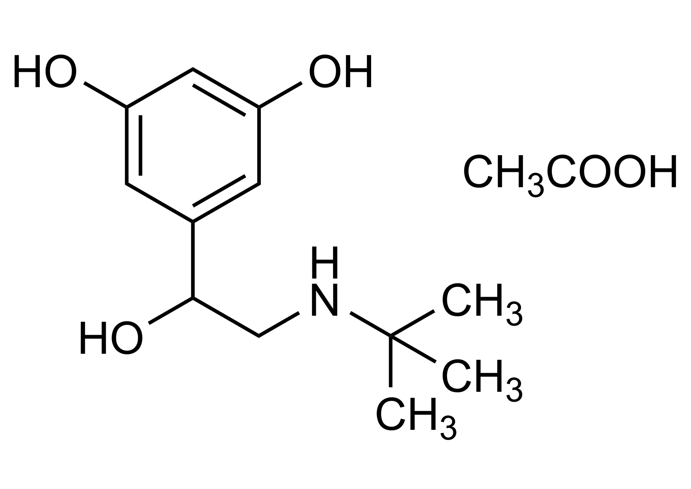 Terbutaline acetate reference standard molecular structure for LC-MS/MS and GC-MS calibration - WITEGA Laboratorien Berlin-Adlershof GmbH