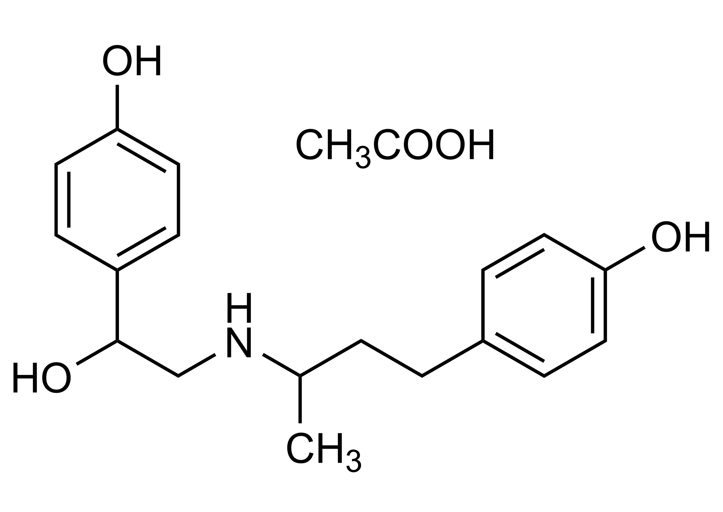 Ractopamine acetate Reference Standard Molecular Structure Molecular structure of Ractopamine acetate reference standard for LC-MS/MS and GC-MS calibration