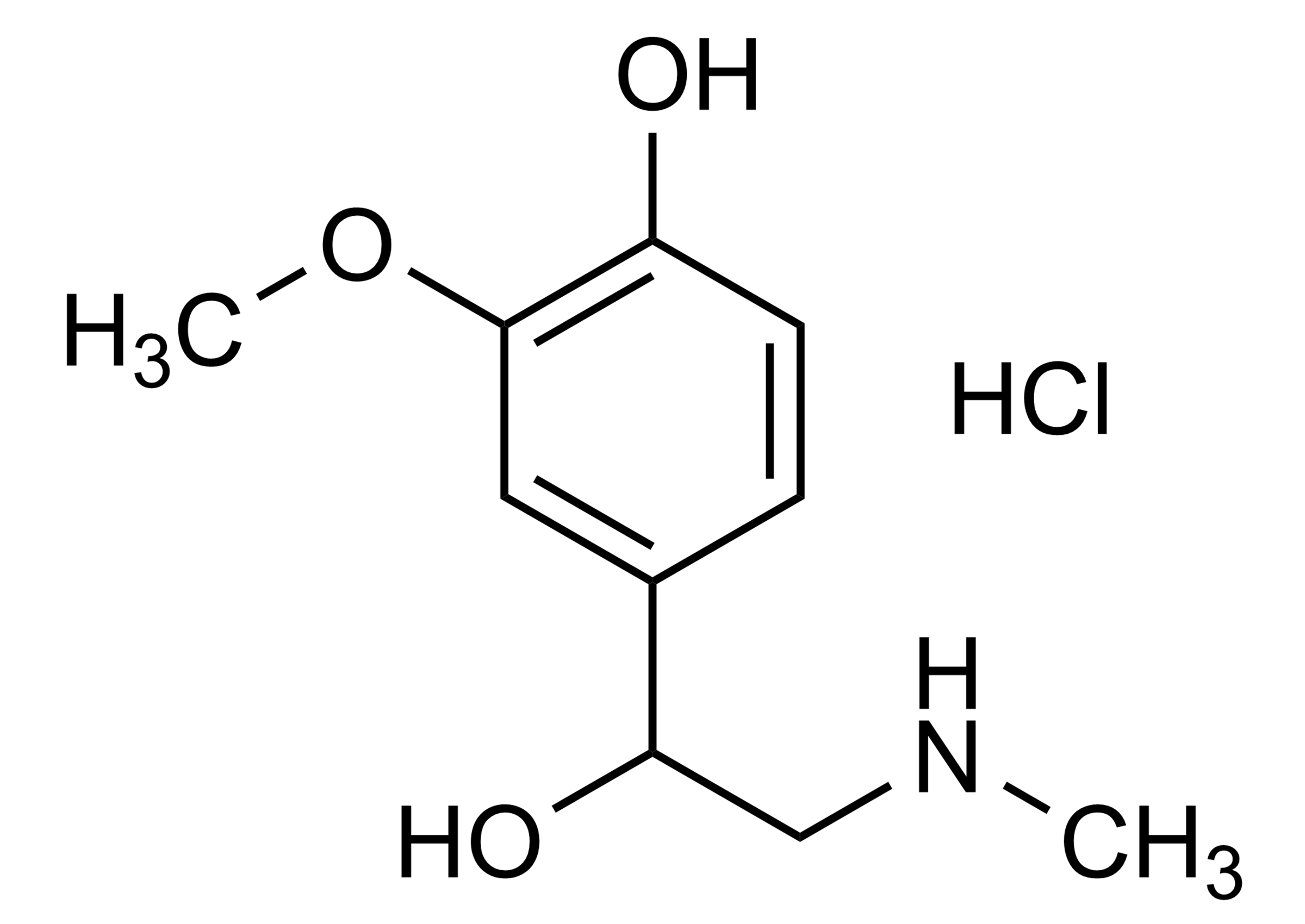 Metanephrine hydrochloride molecular structure reference standard for LC-MS/MS and GC-MS