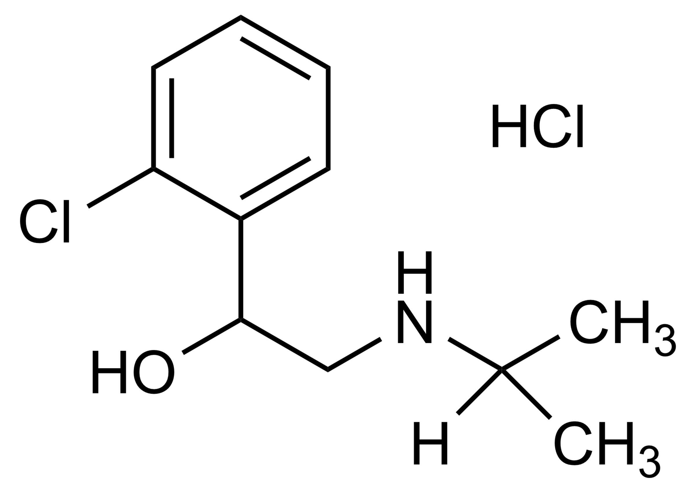 Clorprenaline hydrochloride Reference Standard Structure Clorprenaline hydrochloride reference standard molecular structure (CAS 6933-90-0)
