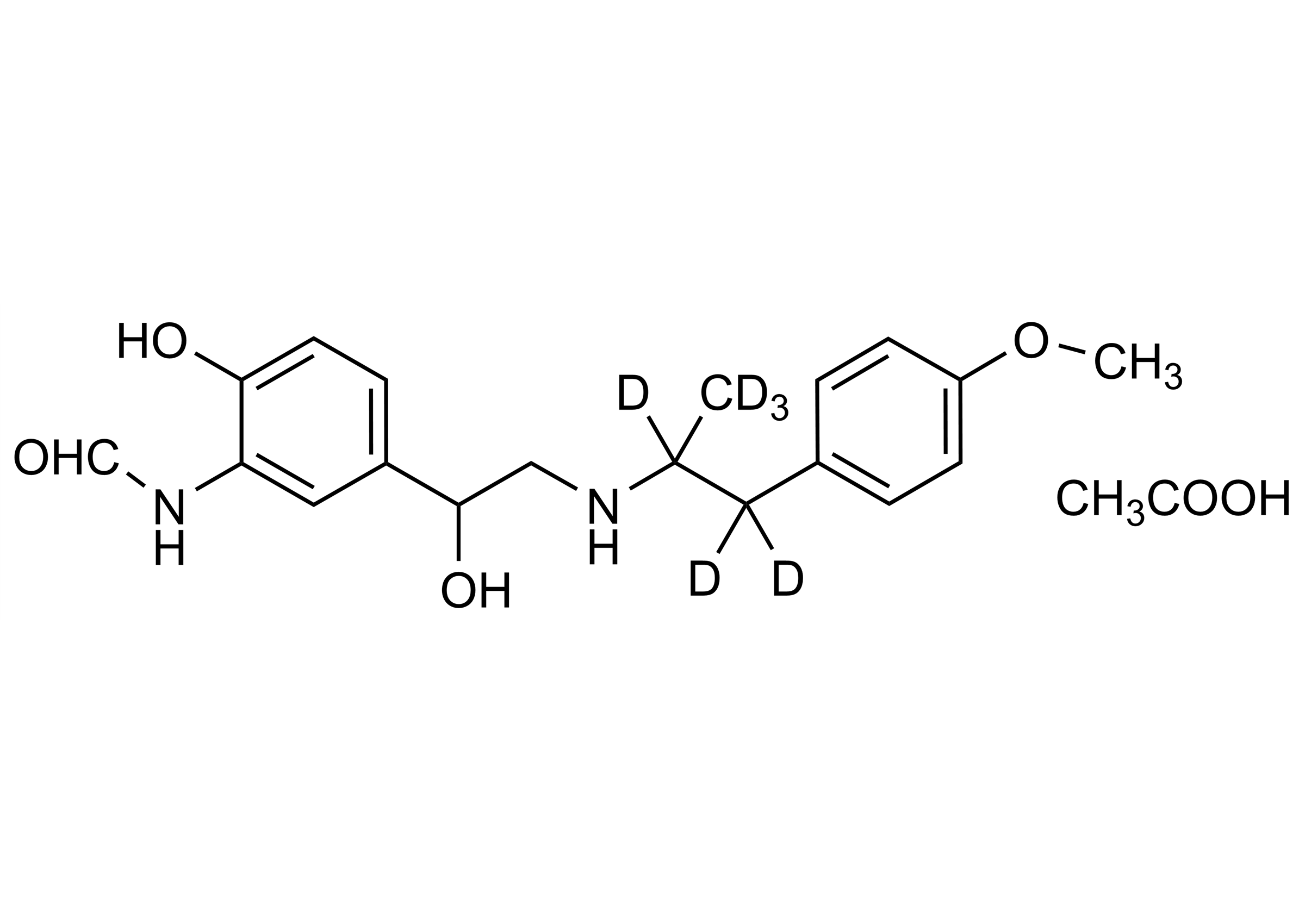 Formoterol D6 acetate reference standard molecular structure for LC-MS/MS and GC-MS