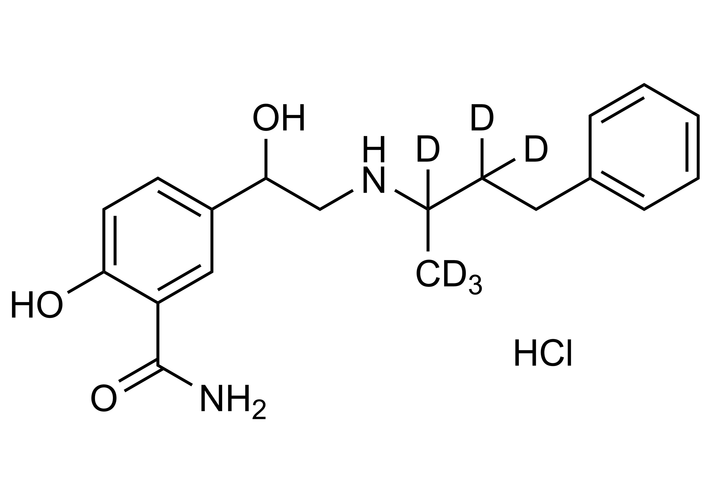 Labetalol-D6 hydrochloride reference standard molecular structure for LC-MS/MS and GC-MS