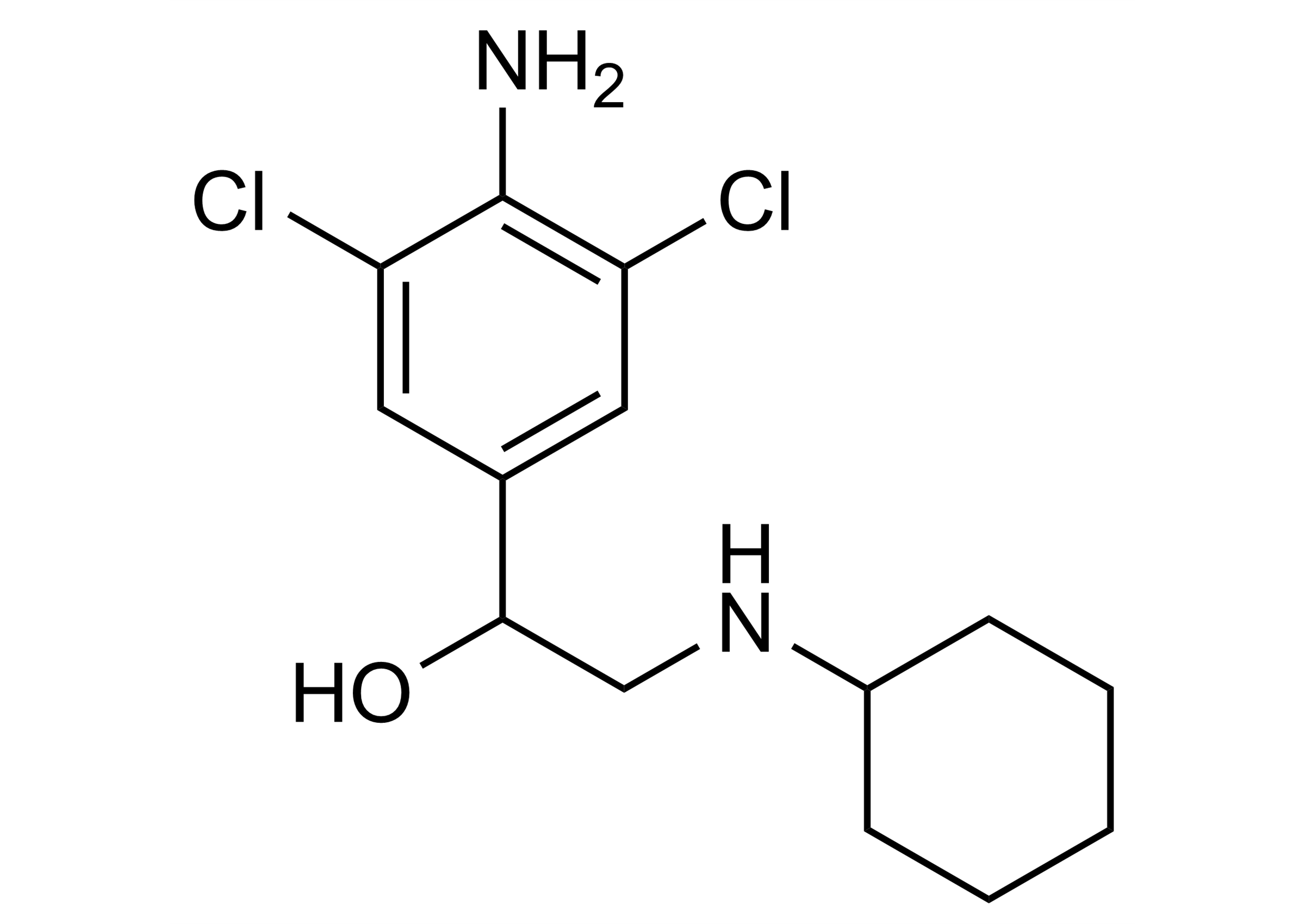 Clenhexyl reference standard molecular structure (CAS 88151-16-0) Clenhexyl reference standard molecular structure CAS 88151-16-0 for LC-MS/MS and GC-MS calibration
