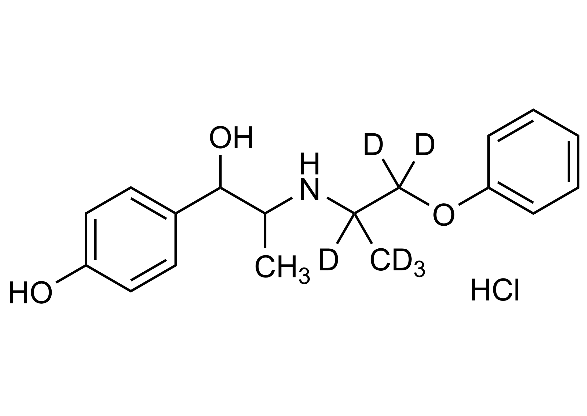 Molecular structure of Isoxsuprine D6 hydrochloride reference standard