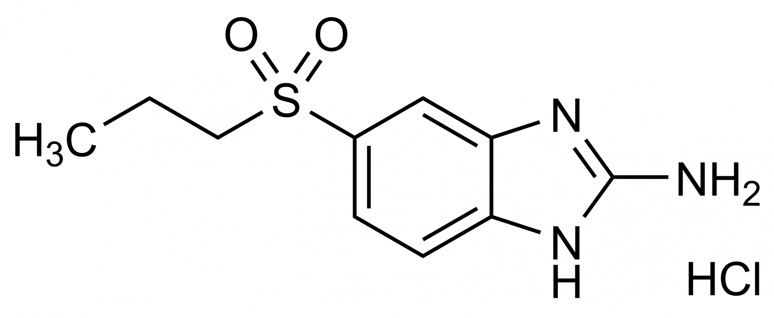 Albendazole 2 aminosulfone hydrochloride reference standard molecular structure image