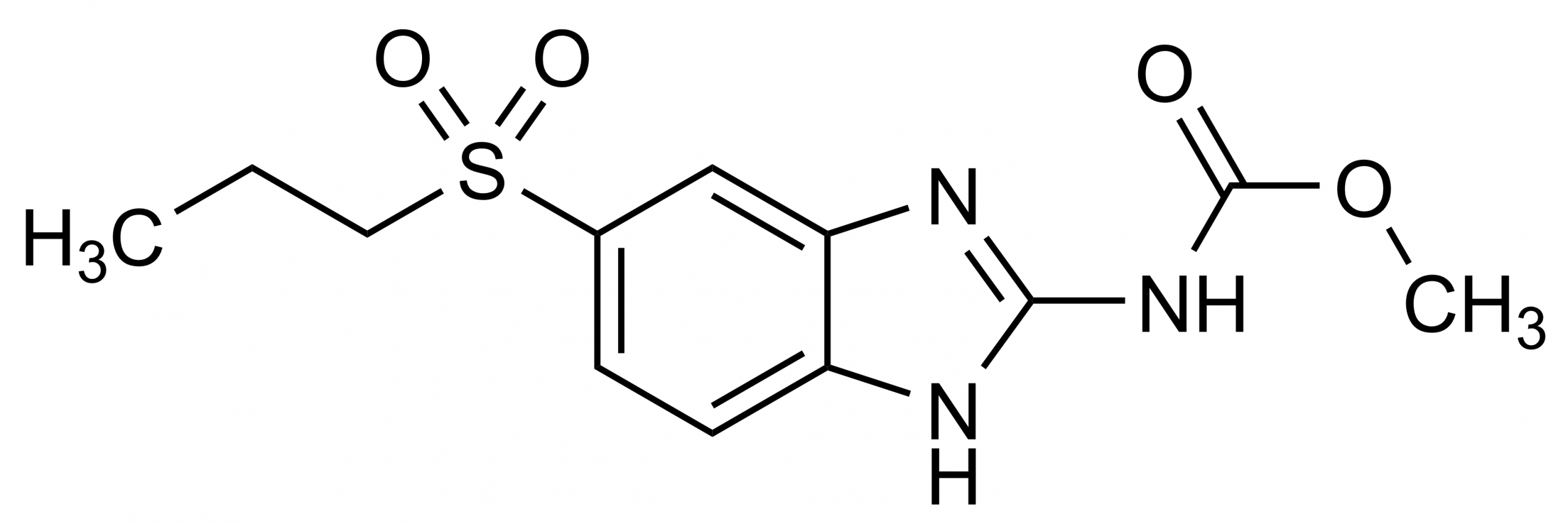 Albendazole sulfone Reference Standard Molecular Structure BI006 Albendazole sulfone reference standard molecular structure for LC-MS/MS and GC-MS