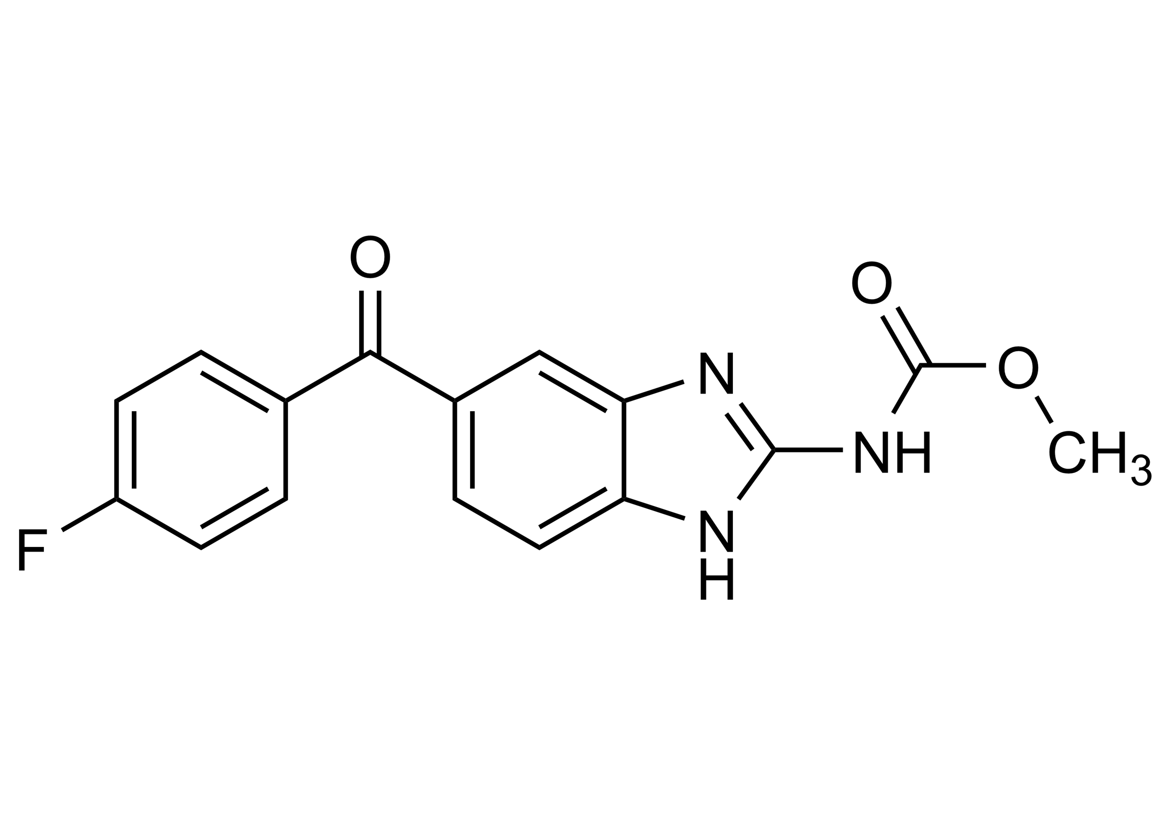 Flubendazole Reference Standard - Molecular Structure Image Flubendazole reference standard molecular structure for LC-MS/MS and GC-MS calibration