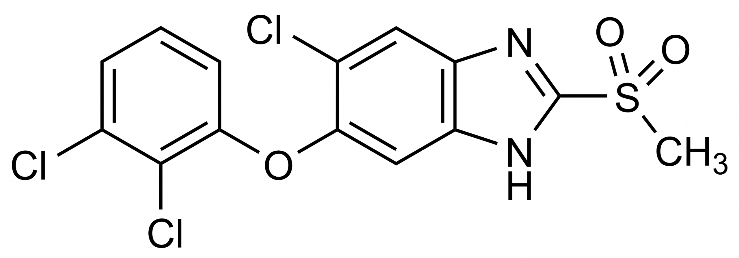 Triclabendazole sulfone Reference Standard Molecular Structure Triclabendazole sulfone reference standard structure for LC-MS/MS and GC-MS quantification