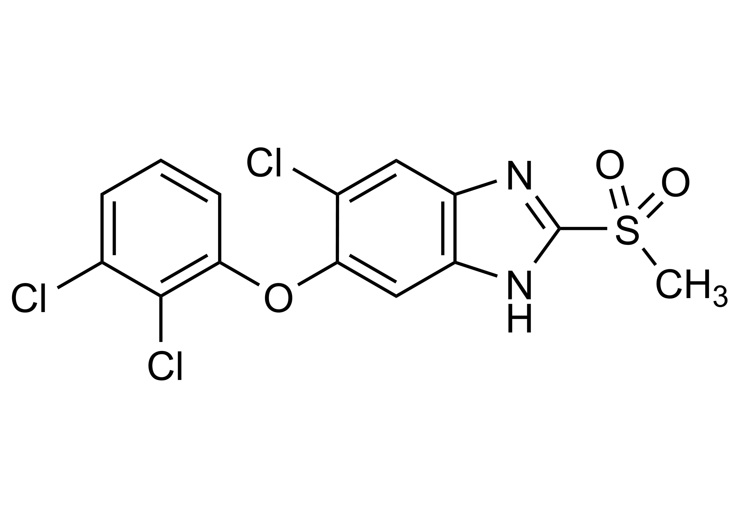 Triclabendazole sulfone Reference Standard Molecular Structure Triclabendazole sulfone reference standard structure for LC-MS/MS and GC-MS quantification