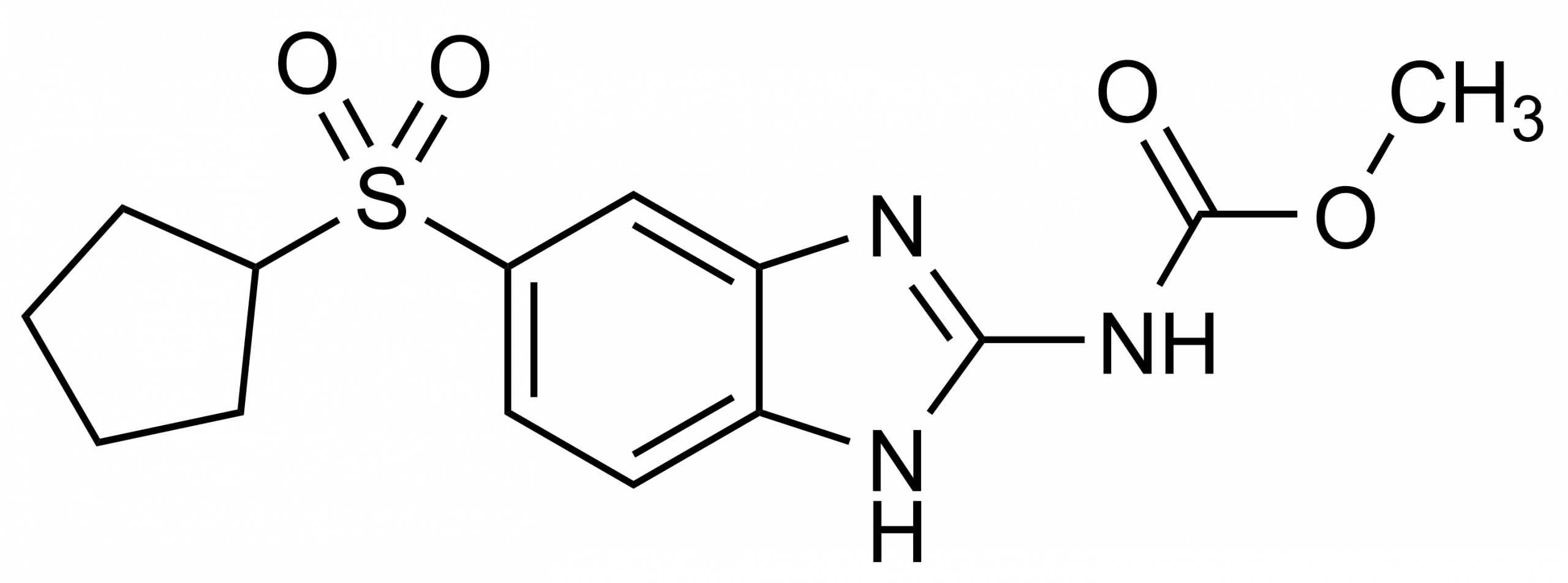 Cyclopentylalbendazole sulfone Reference Standard Molecular Structure Cyclopentylalbendazole sulfone reference standard molecular structure for LC-MS/MS and GC-MS