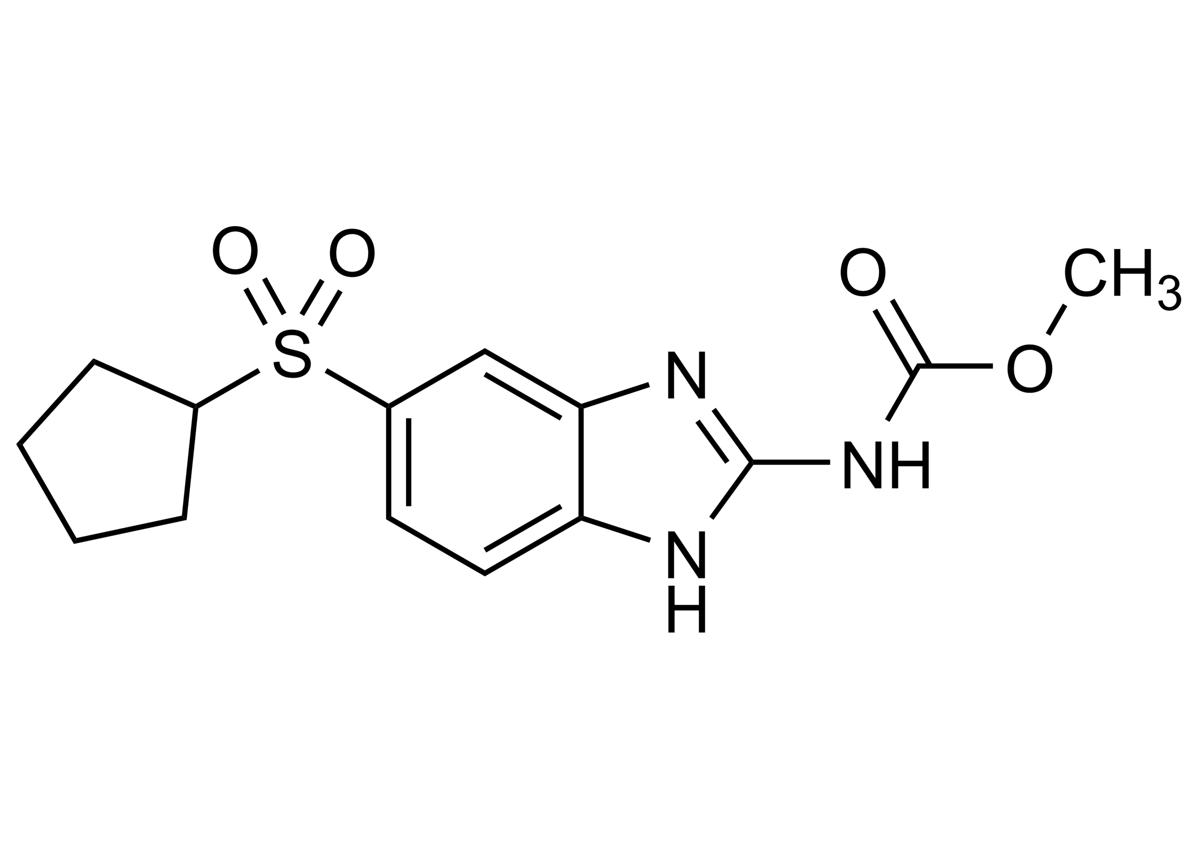 Cyclopentylalbendazole sulfone Reference Standard Molecular Structure Cyclopentylalbendazole sulfone reference standard molecular structure for LC-MS/MS and GC-MS