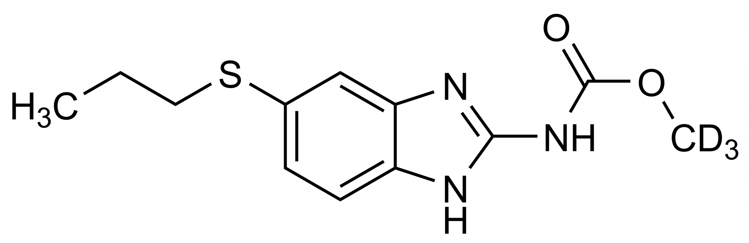 Albendazole-D3 Reference Standard Molecular Structure Albendazole-D3 molecular structure reference standard for LC-MS/MS and GC-MS