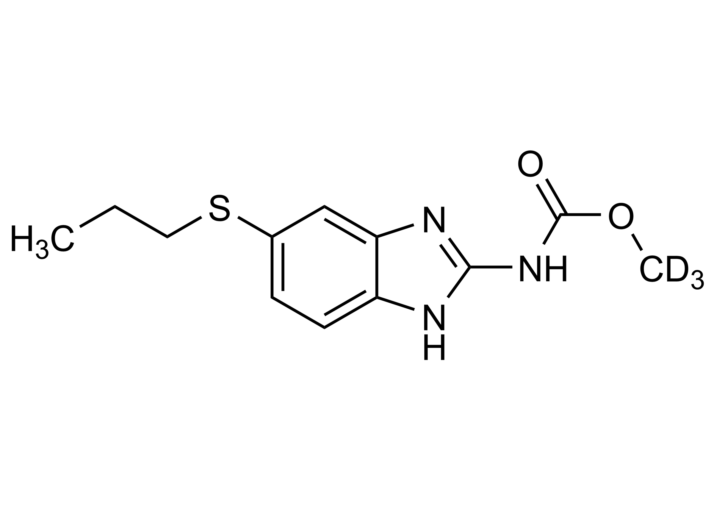 Albendazole-D3 Reference Standard Molecular Structure Albendazole-D3 molecular structure reference standard for LC-MS/MS and GC-MS