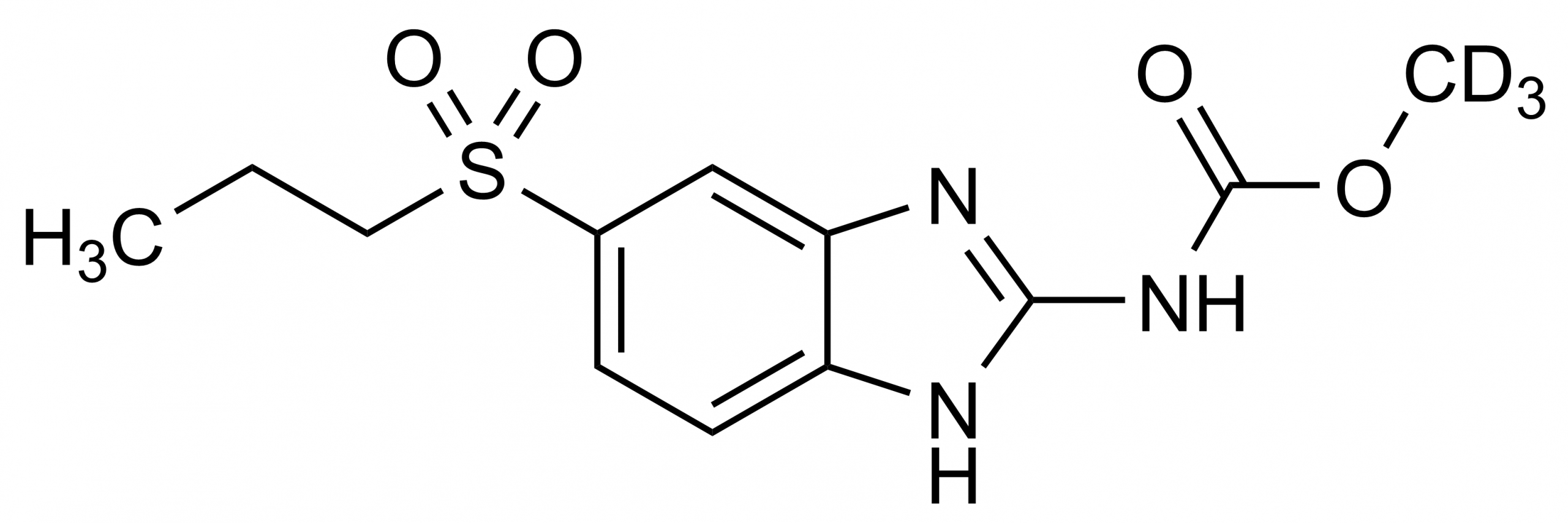 Albendazole sulfone D3 reference standard for LC-MS/MS and GC-MS Albendazole sulfone D3 (CAS 1448345-60-5) reference standard molecular structure