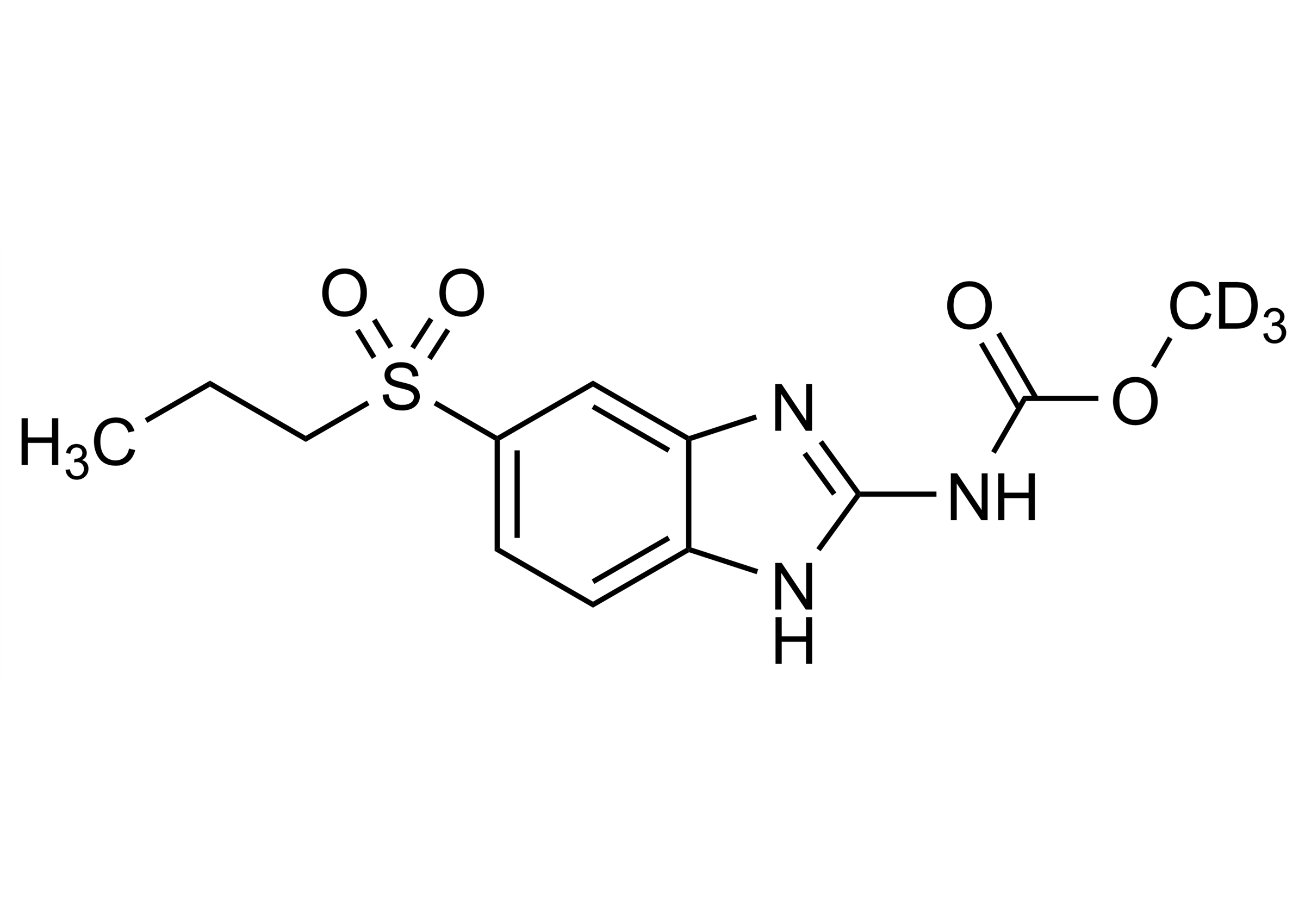 Albendazole sulfone D3 reference standard for LC-MS/MS and GC-MS Albendazole sulfone D3 (CAS 1448345-60-5) reference standard molecular structure