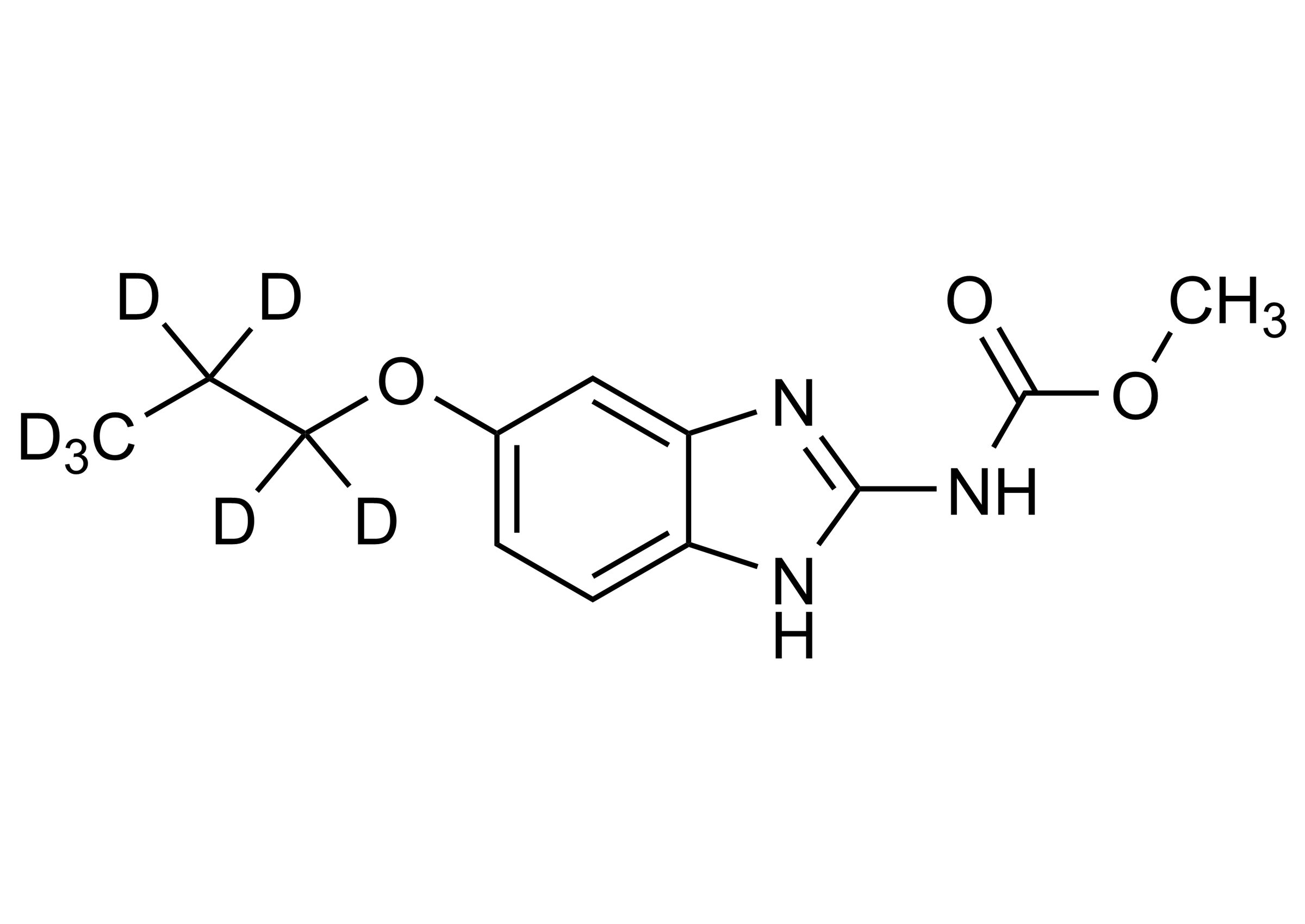 Oxibendazole-D7 Reference Standard Molecular Structure Oxibendazole-D7 molecular structure reference standard for LC-MS/MS and GC-MS calibration