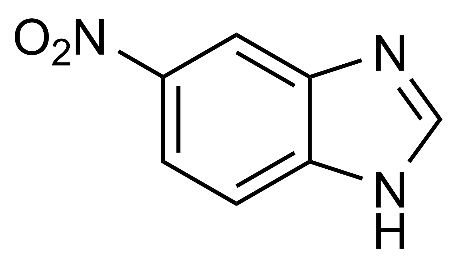 5-Nitrobenzimidazole reference standard molecular structure (CAS 94-52-0) for LC-MS/MS and GC-MS