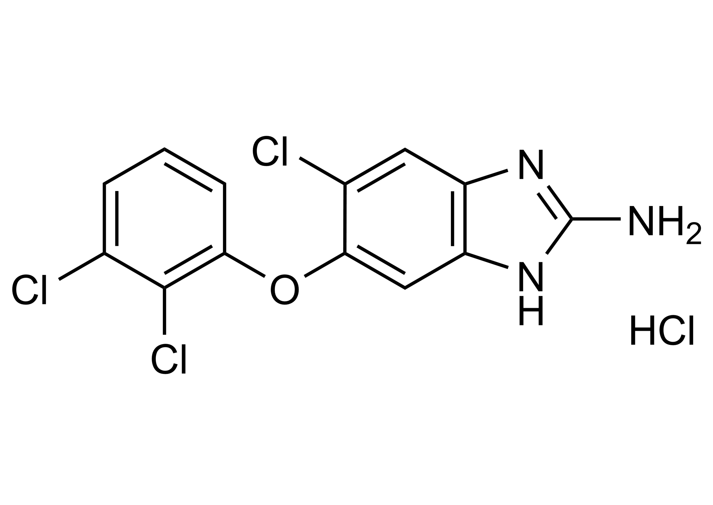 Aminotriclabendazole hydrochloride reference standard structure Aminotriclabendazole hydrochloride reference standard molecular structure for LC-MS/MS and GC-MS